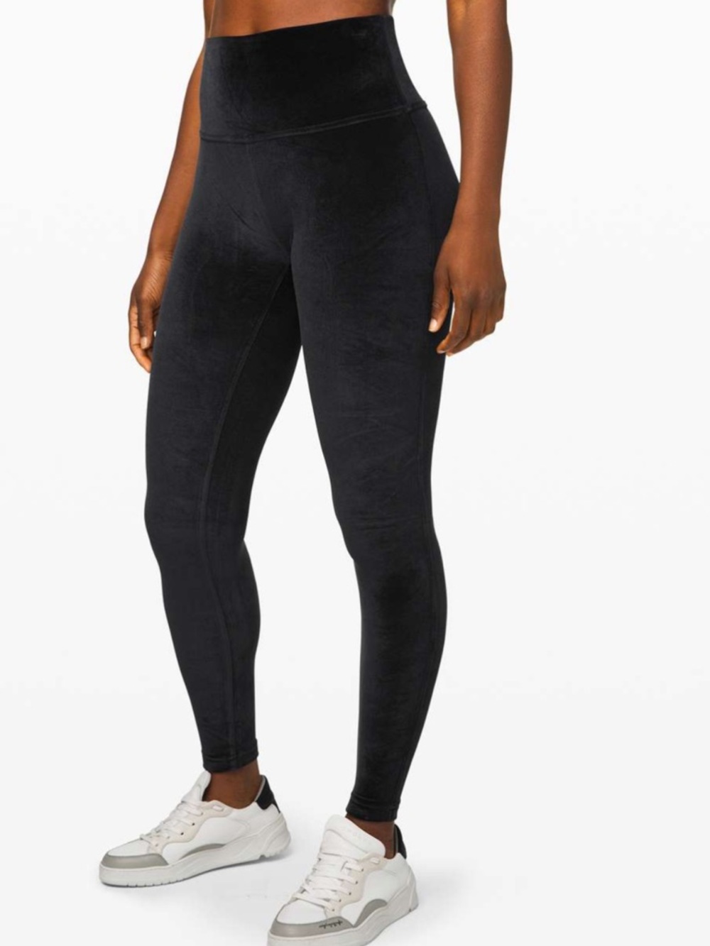 Lululemon Wunder Lounge High-Waist Black Velvet Leggings Size 2